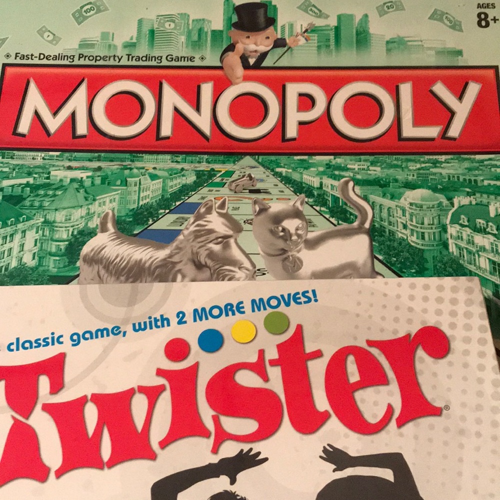 TWISTER & MONOPOLY game bundle!🎲🏆